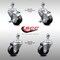 Service Caster 3.5 Inch SS Soft Rubber Wheel Swivel 12mm Threaded Stem Caster Brake, 2PK SCC-SSTS20S3514-SRS-M1215-2-TLB-2 - alternate 2